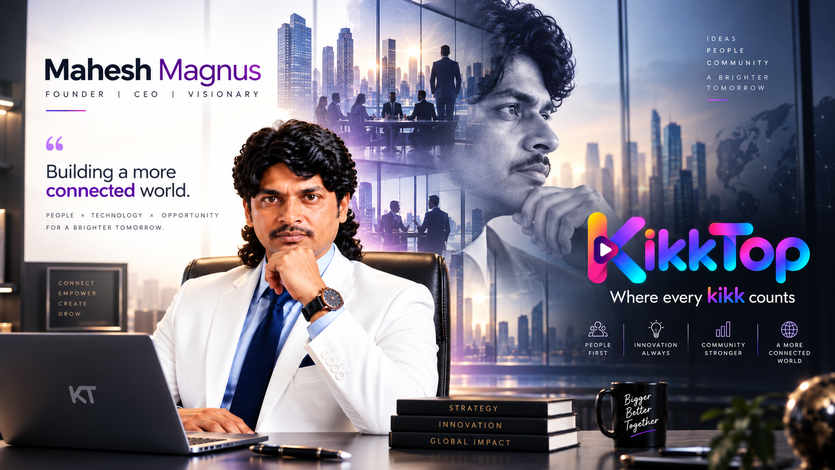 Mahesh Magnus, founder and CEO of KikkTop — building a more connected world